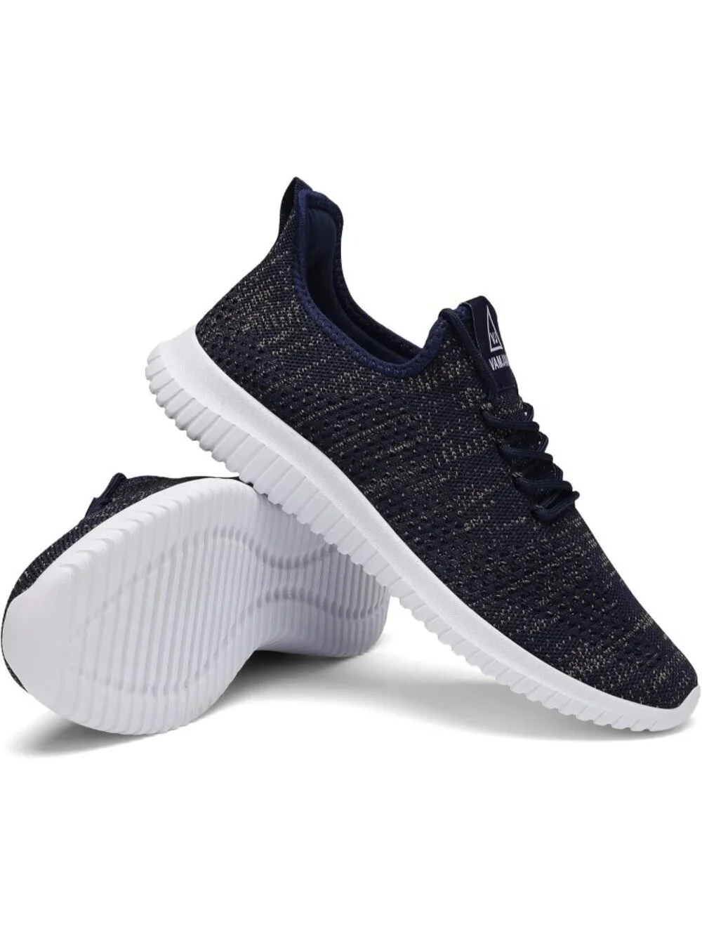 Men's Blue Black Running Shoes Lightweight Breathable Walking Shoes Non Slip